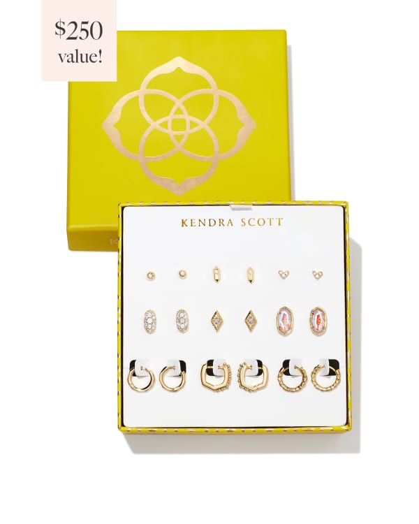 Earring Gift Set of 9 in Gold